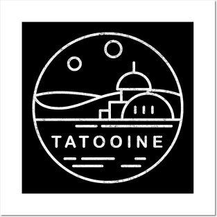 Tatooine - modern vintage logo Posters and Art